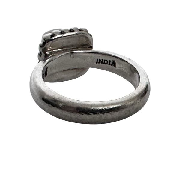 Silpada Retired R1617 Framed Mother of Pearl beaded Band Ring Sizes 5 & 6 - Picture 6 of 8